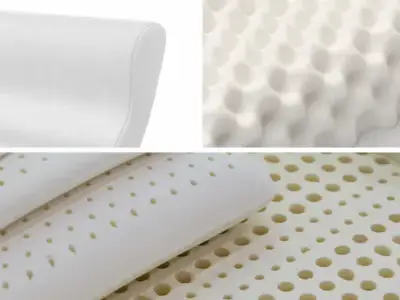 Các sản phẩm nệm, gối được sản xuất từ cao su non
